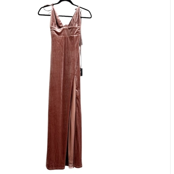 NWT Lulus With Radiance Velvet Maci Dress Mauve Size XS - Picture 6 of 9